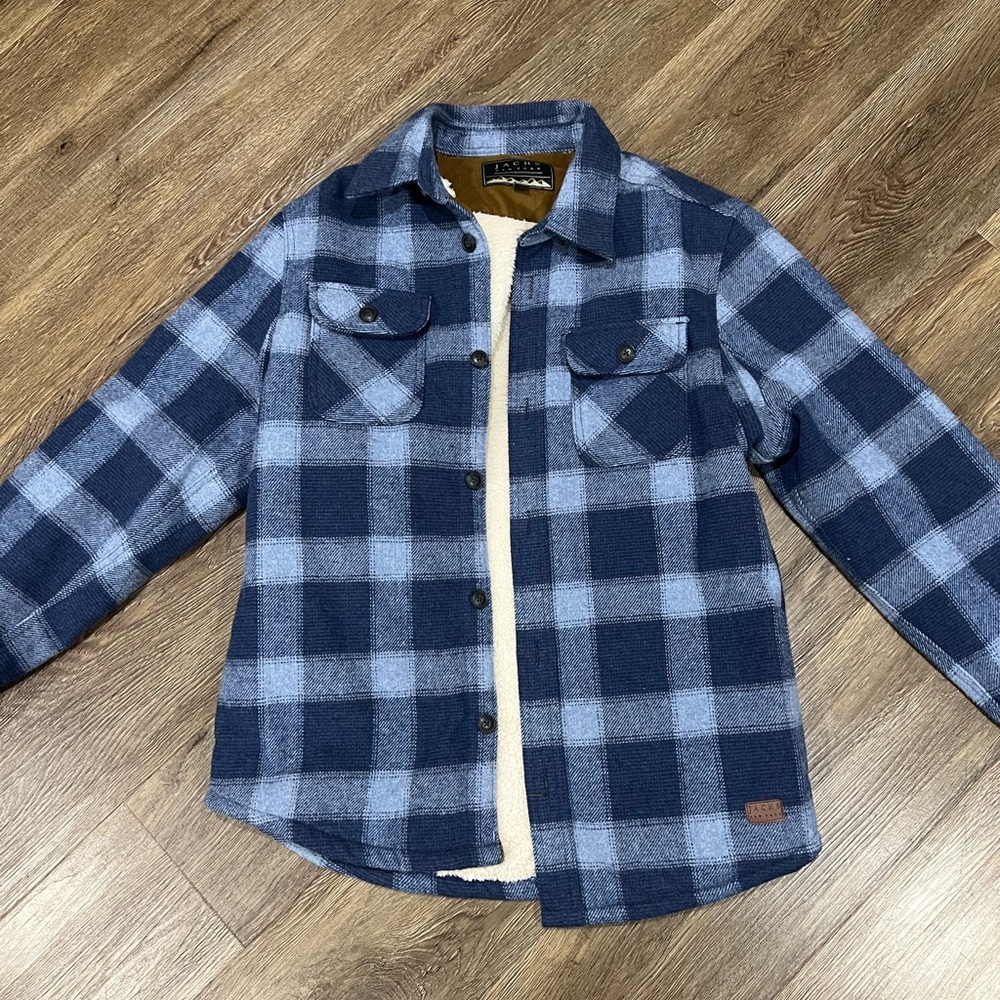 Jachs Blue and Brown Plaid Jacket